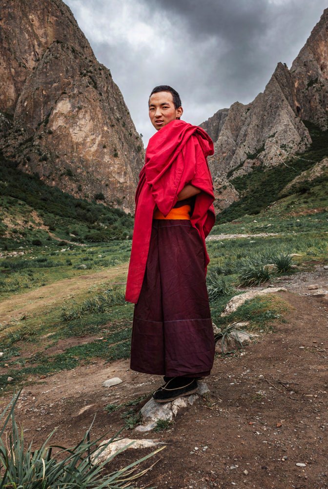 TIBETAN MONK. XIAHE COUNTY, GANSU